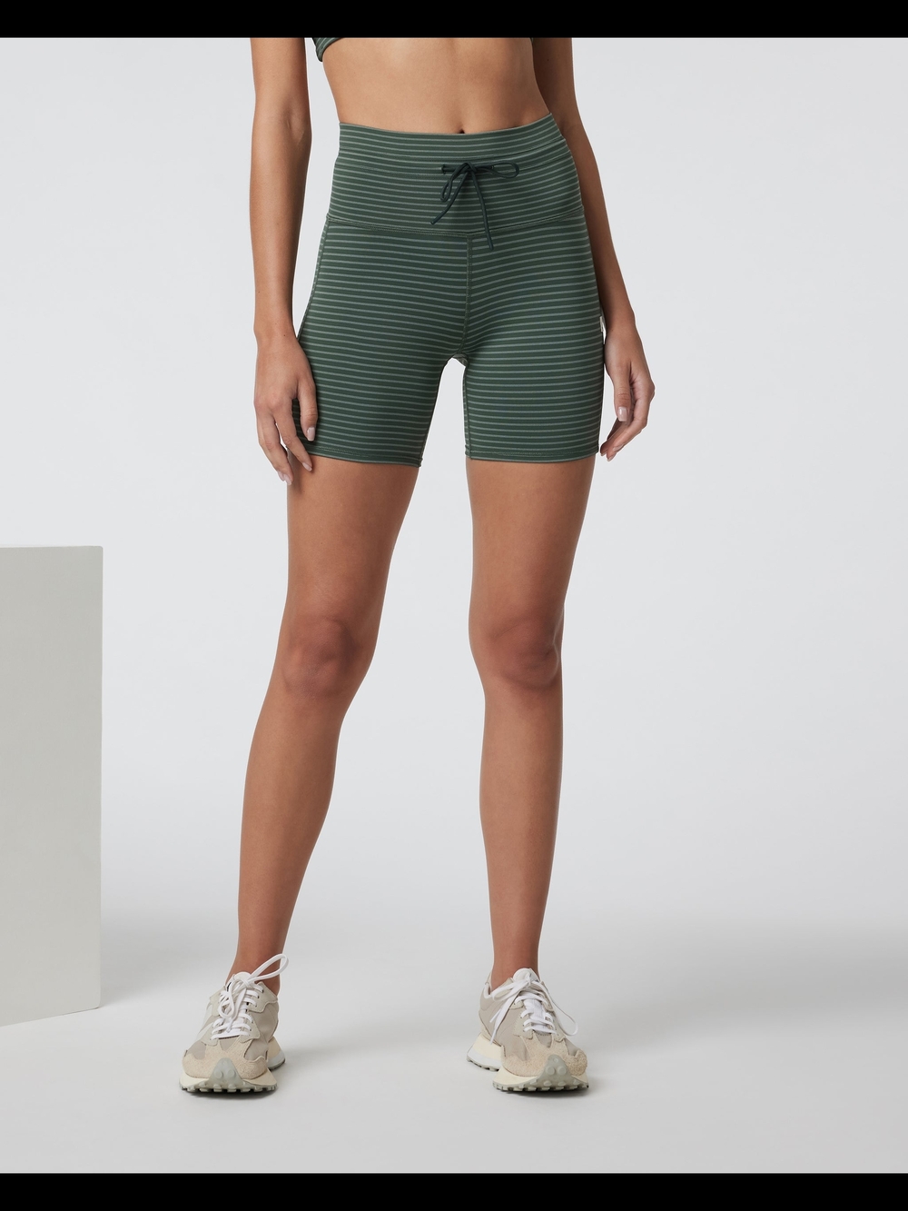 Vuori Daily Aspen Stripe High-Rise Bike Shorts